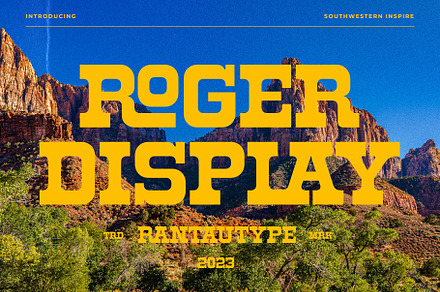 Roger Display Retro Western Font, a Serif Font by RantautypeStudio