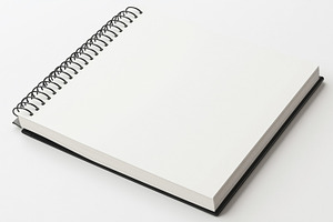 Blank notebook with spiral binding, a Background Photo by MistyDay