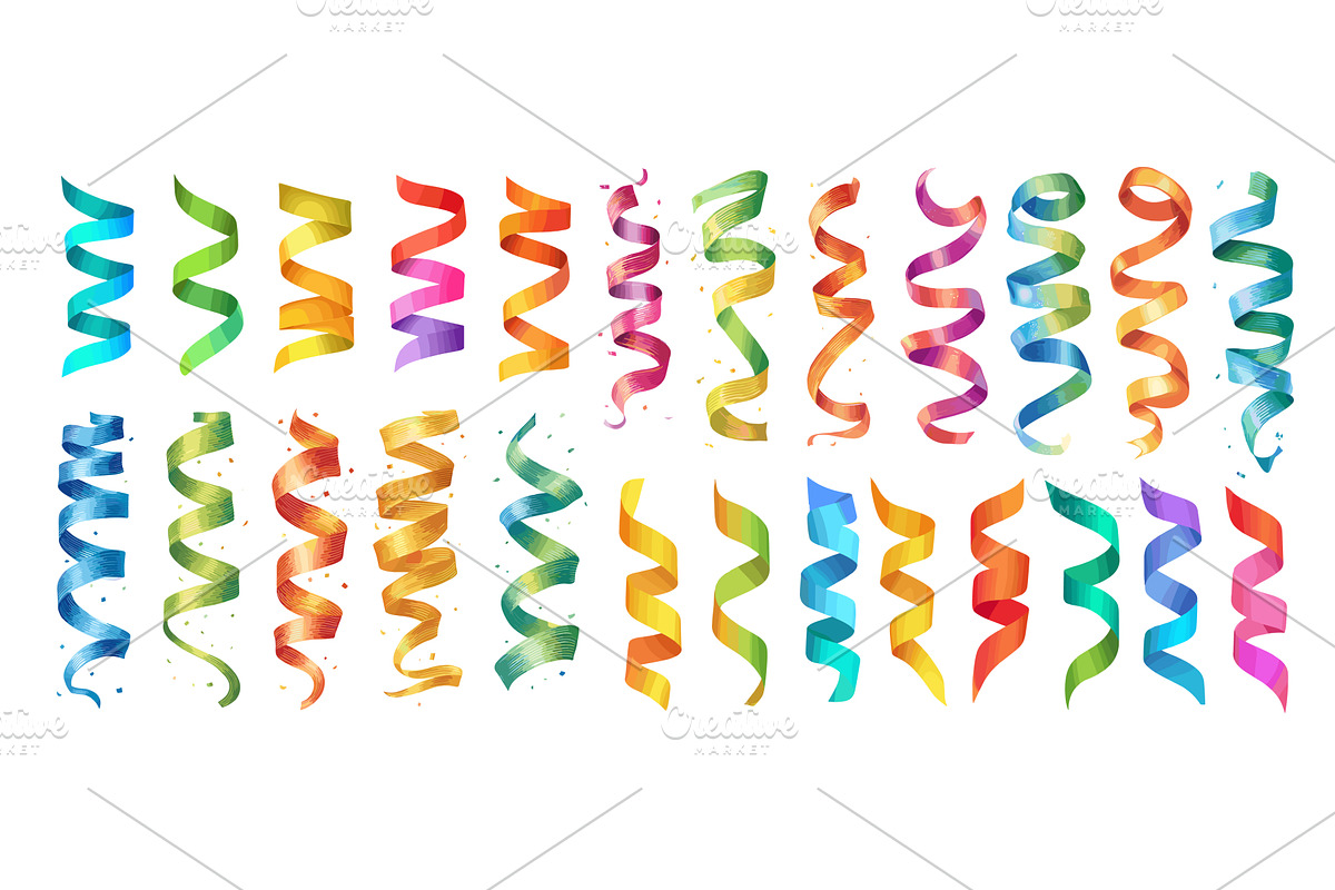 Hanging streamers. Birthday Party, an Object Illustration by Stock-Smart-Start