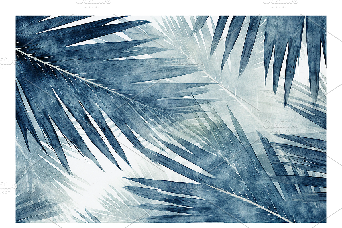 Cyle Collection · Blue Tone Leaves, a Background Graphic by milatovar (Photo 15 of 32)