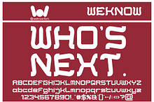 WHO'S NEXT font