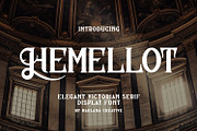 Hemellot Elegant Victorian Serif, a Blackletter Font by Maulana Creative (Thumbnail 1 of 7)