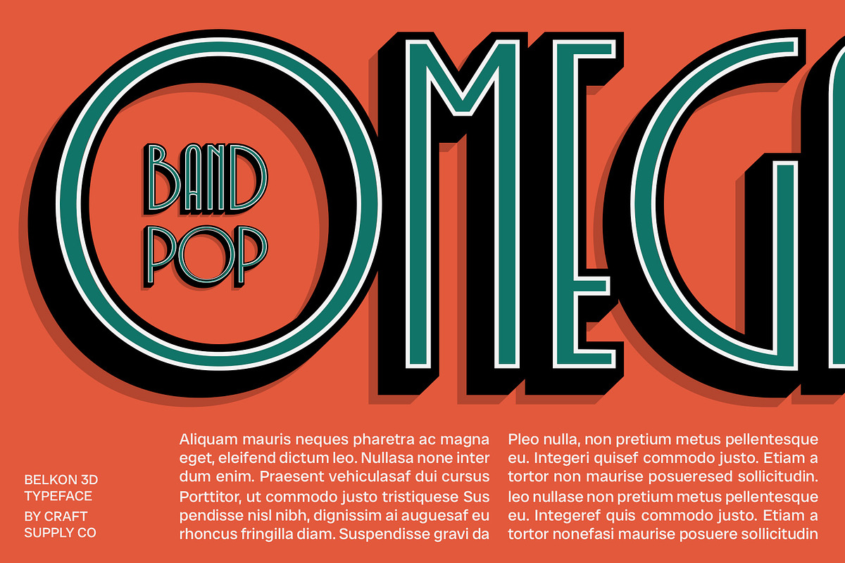 Belkon 3D, a Font by Craft Supply Co. (Photo 4 of 8)