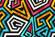 Graffiti geometric pattern pack, a Pattern Graphic by Gudiny (Thumbnail 5 of 13)