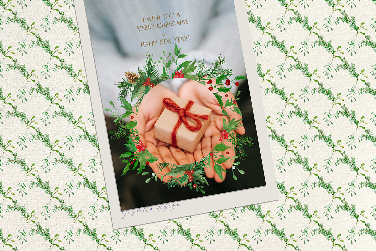 Merry Christmas, a Seasonal Illustration by Vasmila (Photo 2 of 11)