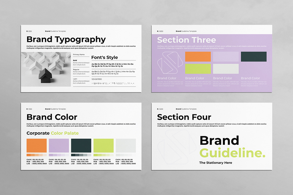 Brand Guideline Presentation Design, a Presentation Template by E-Type (Photo 4 of 6)