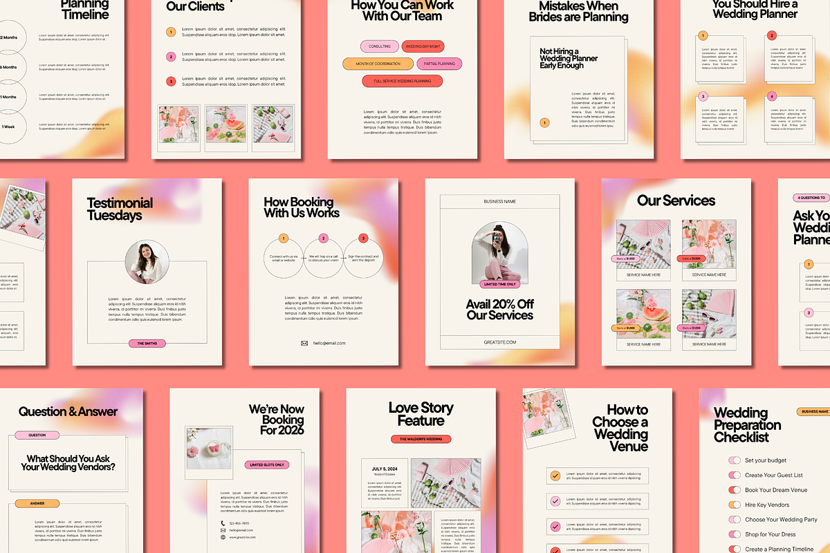 Wedding Planner Instagram, a Social Media Template by Anna Design Studio (Photo 9 of 9)