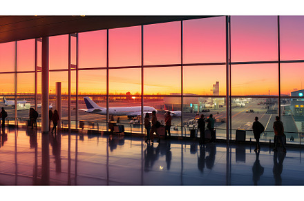 travel airline airport background ai, a Background Photo by pikepicture