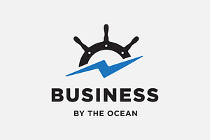 steering wheel ship with chart logo, a Branding & Logo Template by funpixel