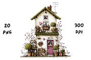 Whimsical Floral Spring House, a Seasonal Illustration by GiraffeCreative (Thumbnail 4 of 20)