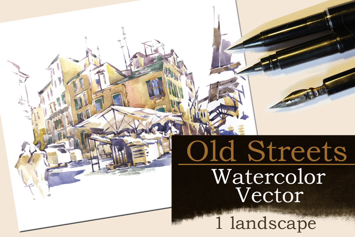 Old town marketplace., a Texture Illustration by Penndpaper (Photo 1 of 2)