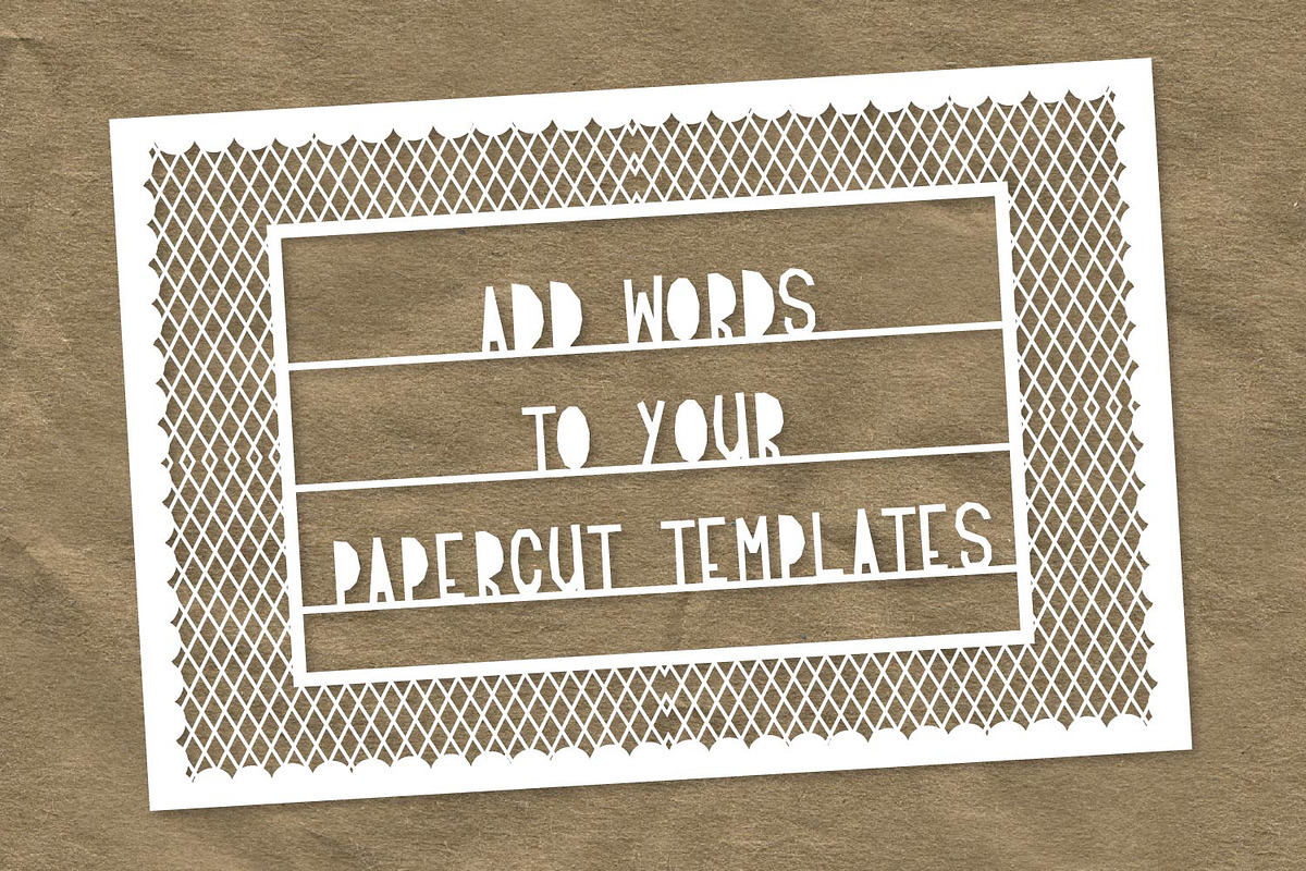 Lovely Paper Cuts - Underlined Type preview 3