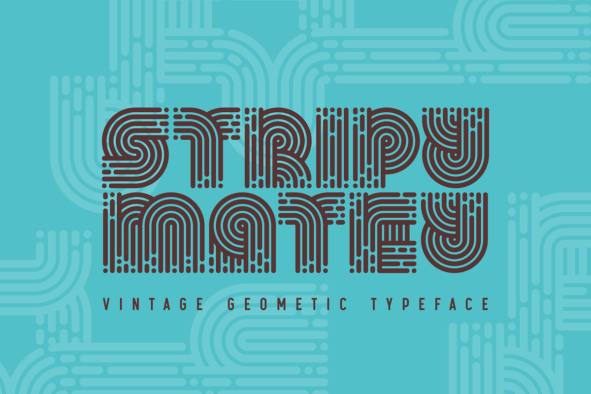 Stripy Matey - Geometric Font, a Symbol Font by Gleb Guralnyk