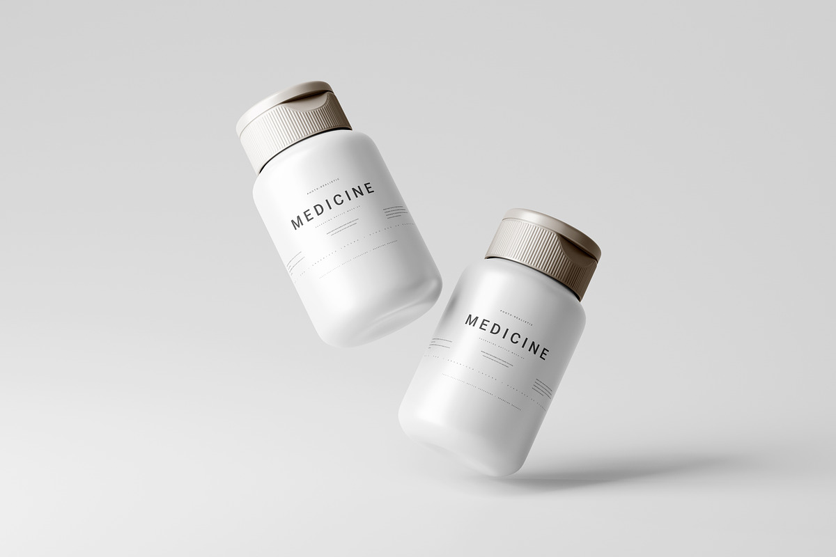 Plastic Medicine Bottle Mockup, a Cups & Container Mockup by pmvch (Photo 2 of 10)