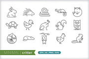 Animal 8-pack icon bundle, an Outline Icon by Picture Window (Thumbnail 6 of 9)