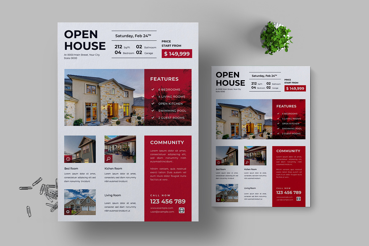 Open House Real Estate Flyer, a Flyer Template by MightyDesign (Photo 1 of 7)