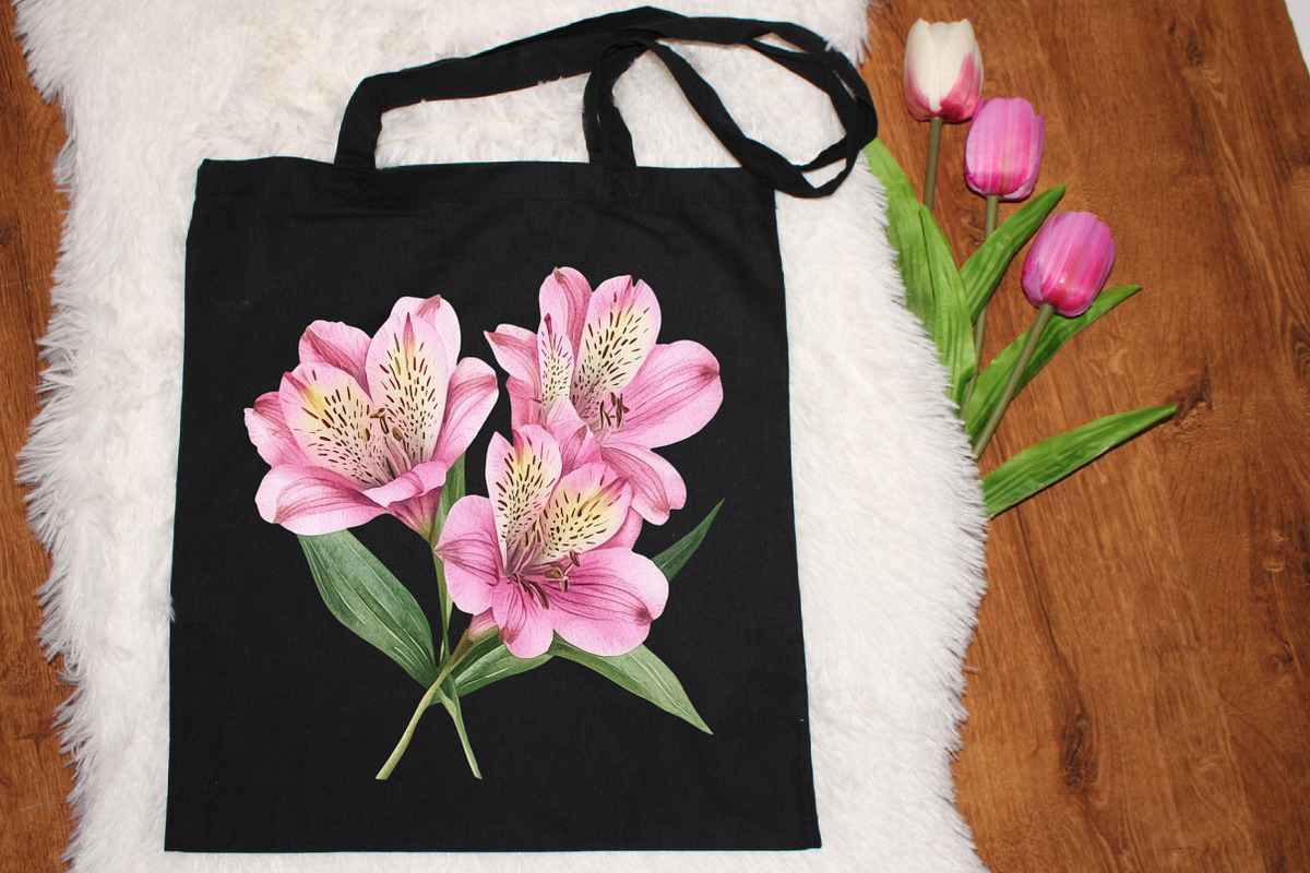 Retro Vintage Alstroemeria Flowers, an Illustration by designcity5 (Photo 4 of 5)