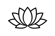 Lotus Flower Vector Icon Bundle, an Illustration by yasushie (Thumbnail 4 of 51)