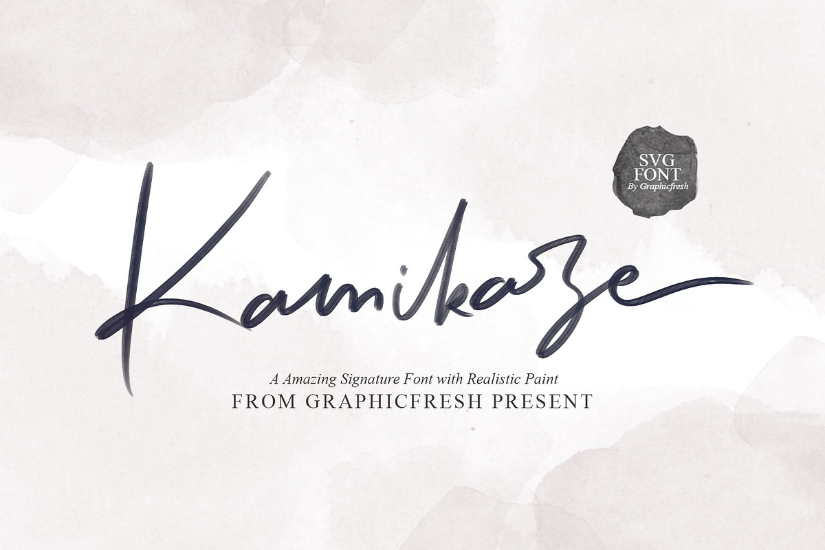 Kamikaze SVG Font, a Script Font by Graphicfresh (Photo 10 of 10)
