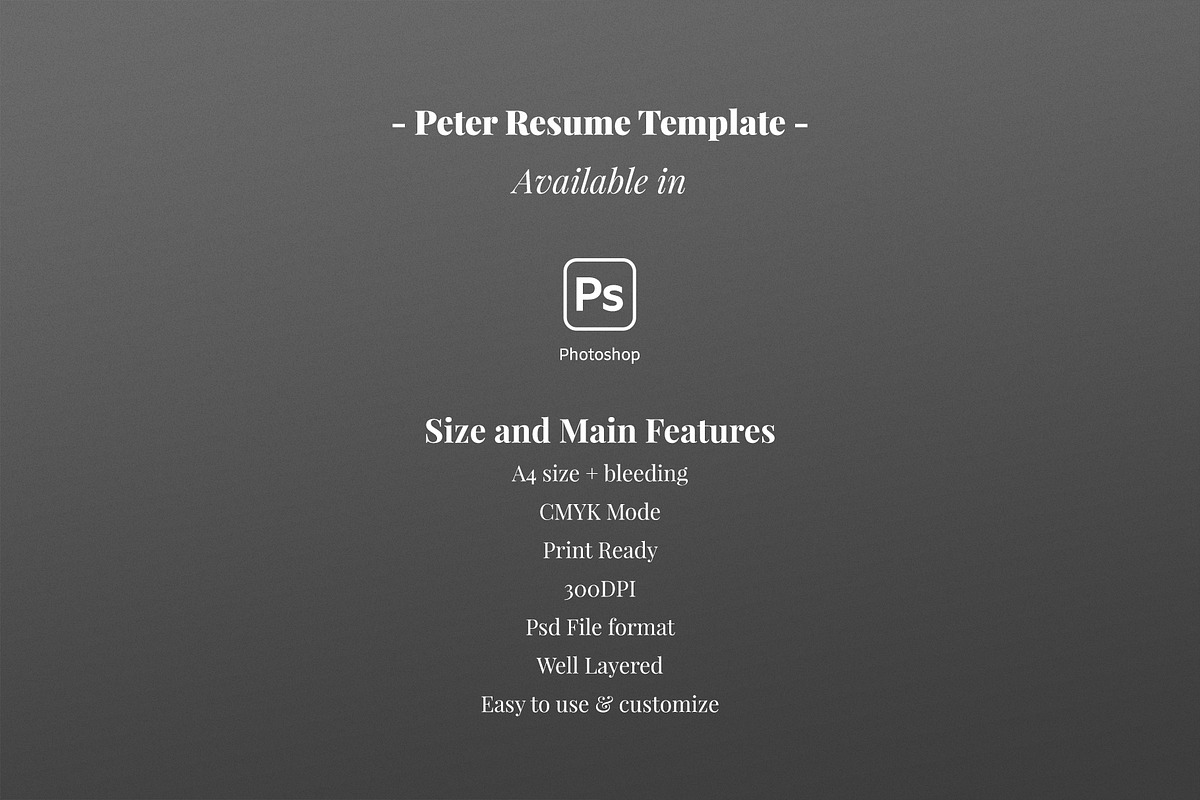 Peter Resume Template, a Resume Template by Nina Shaw (Photo 11 of 11)