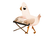 Cute Musical Geese Clipart Set, an Animal Illustration by the_myro (Thumbnail 7 of 12)