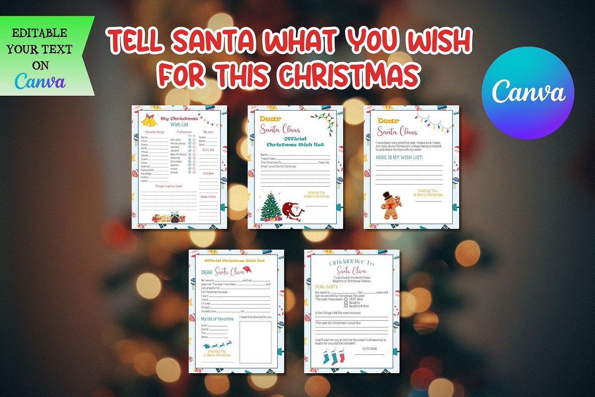 Santa Letter Bundle #14, a Print Template by Adalin Shop (Photo 4 of 13)