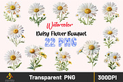 Watercolor daisy bouquets clipart, a Decorative Illustration by ARTify Illustrations (Thumbnail 1 of 3)