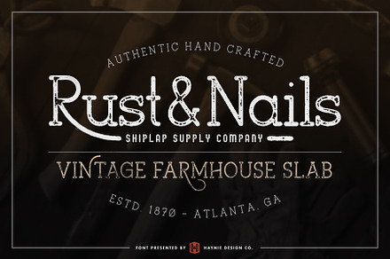 Rust & Nails Vintage Farmhouse Slab