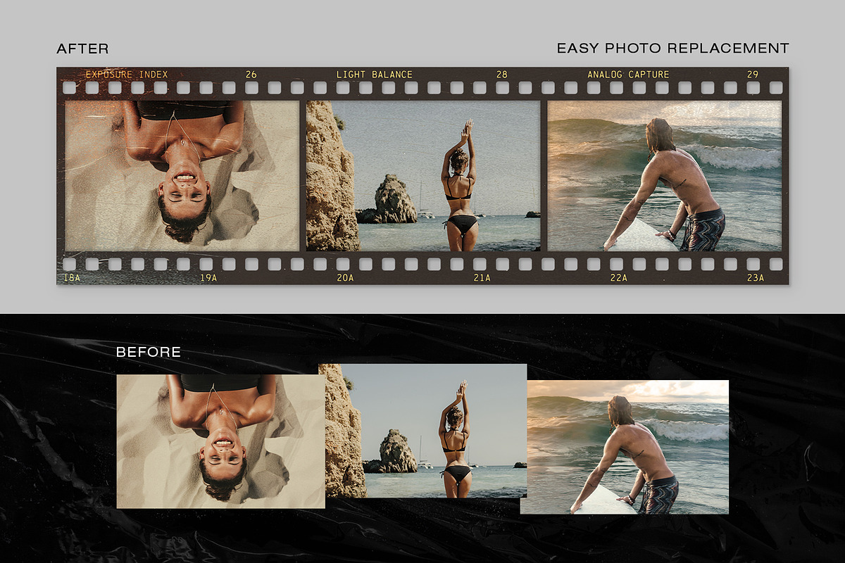 Analog Film Photo Frame Template, a Mockup by DesignerCandies (Photo 7 of 13)