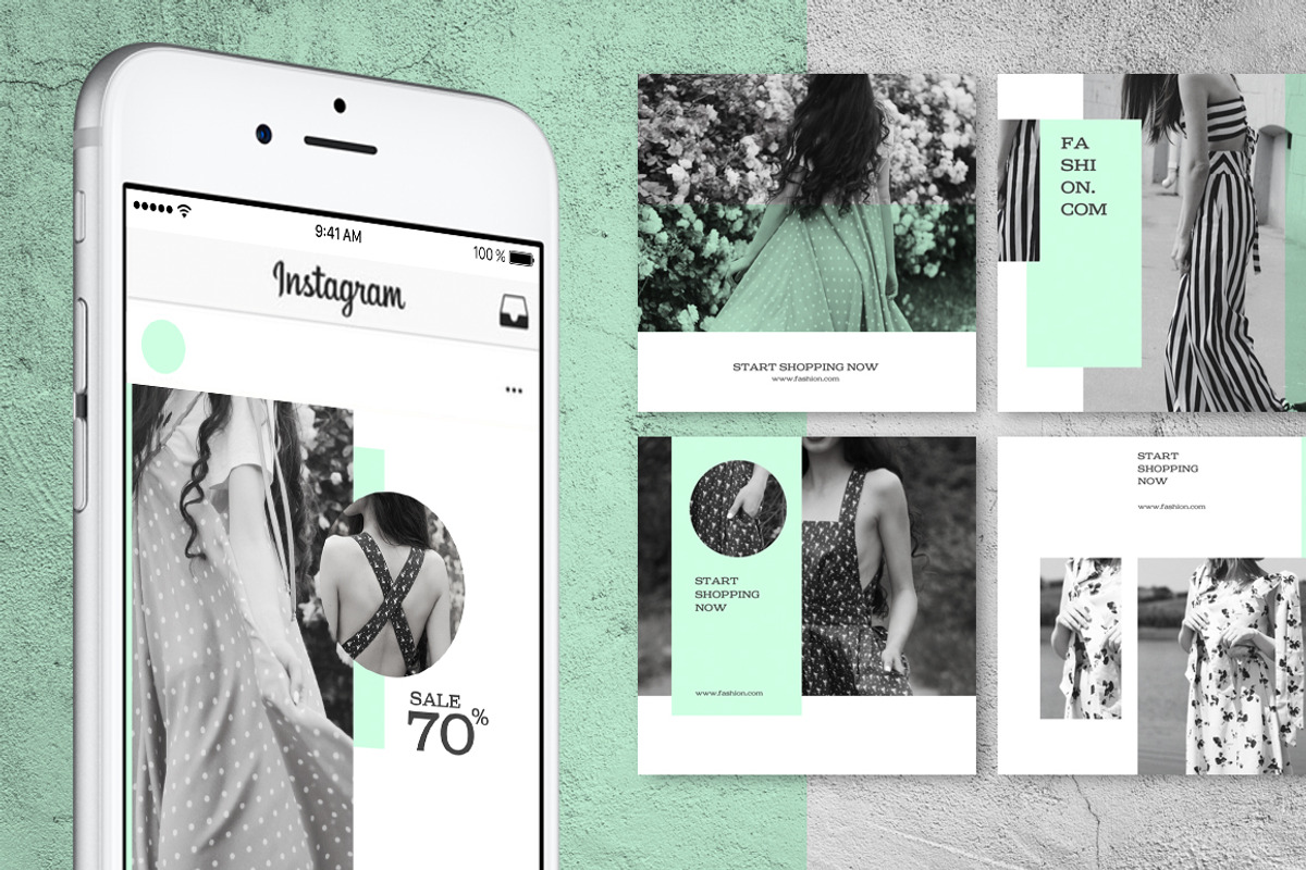 Fashion instagram Pack, a Social Media Template by Alejik (Photo 4 of 4)