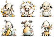 Whimsical Happy Easter Clipart, an Illustration by Sublimation Artist (Thumbnail 6 of 7)