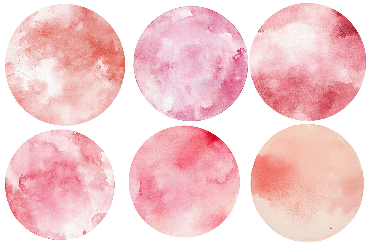 Blush Pink Watercolor Circles, an Illustration by Designworld (Photo 3 of 7)