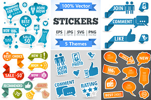 Stickers and Speech Bubbles, a Finance Illustration by TAlex