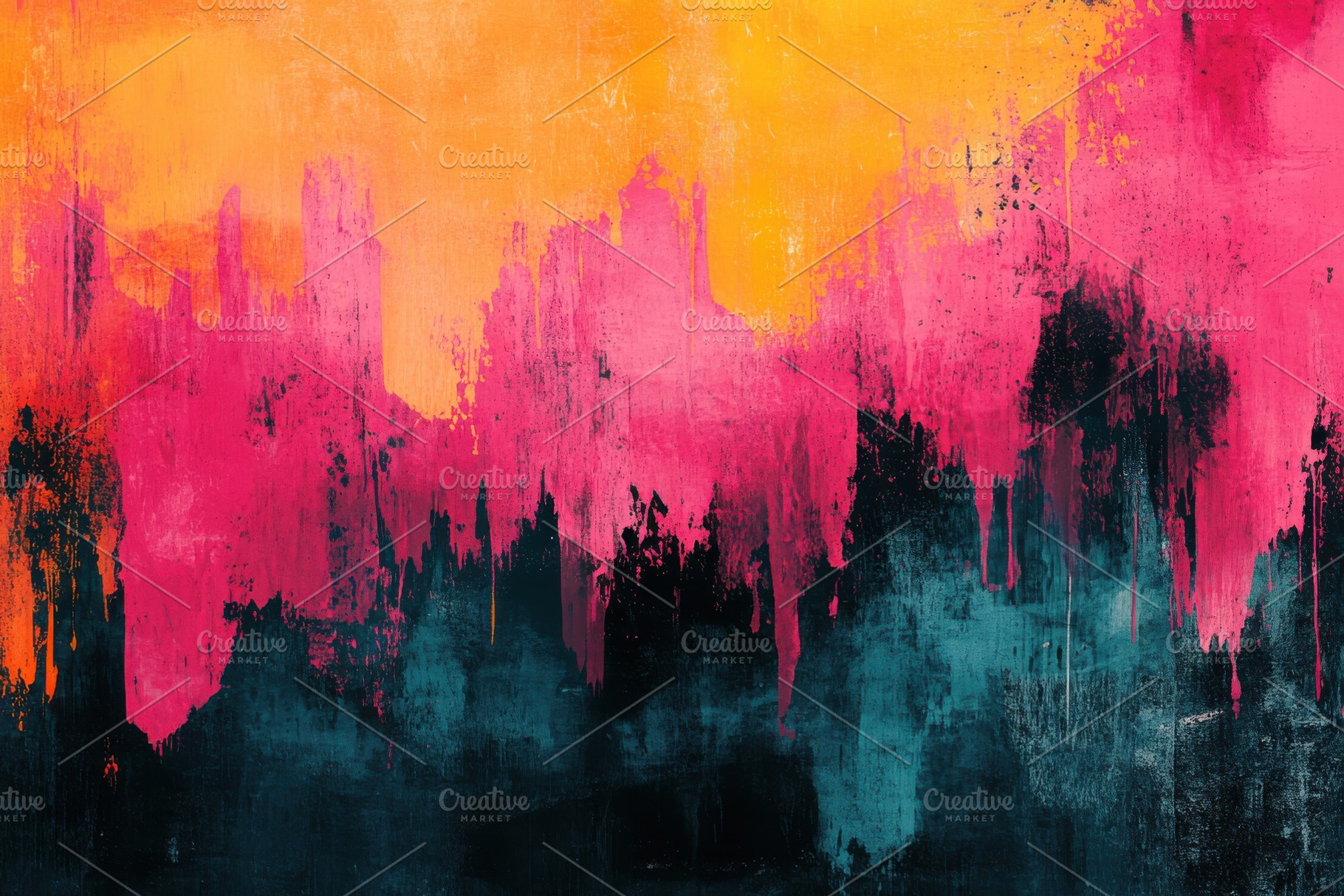 Abstract colorful painting vibrant h, a Photo by Pixeness Studio