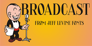 Broadcast JNL, a Serif Font by Jeff Levine Fonts