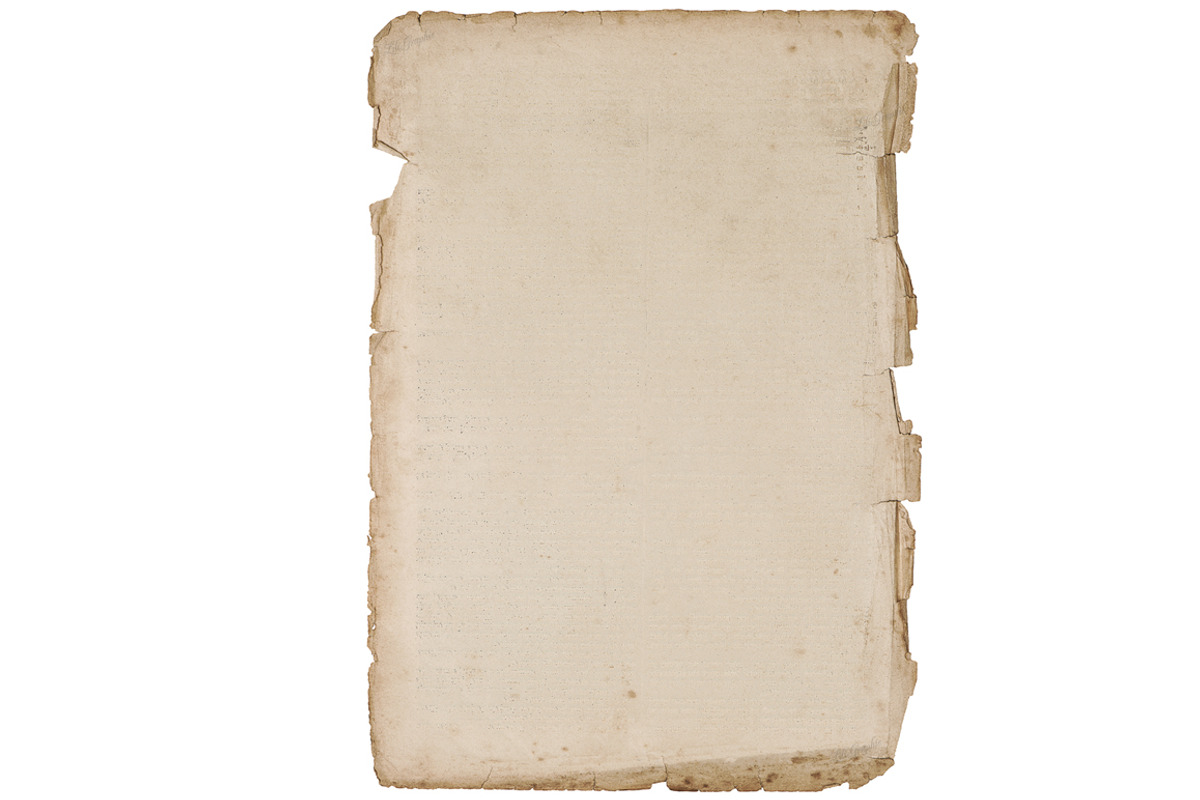 Antique Book Page. Paper Sheet