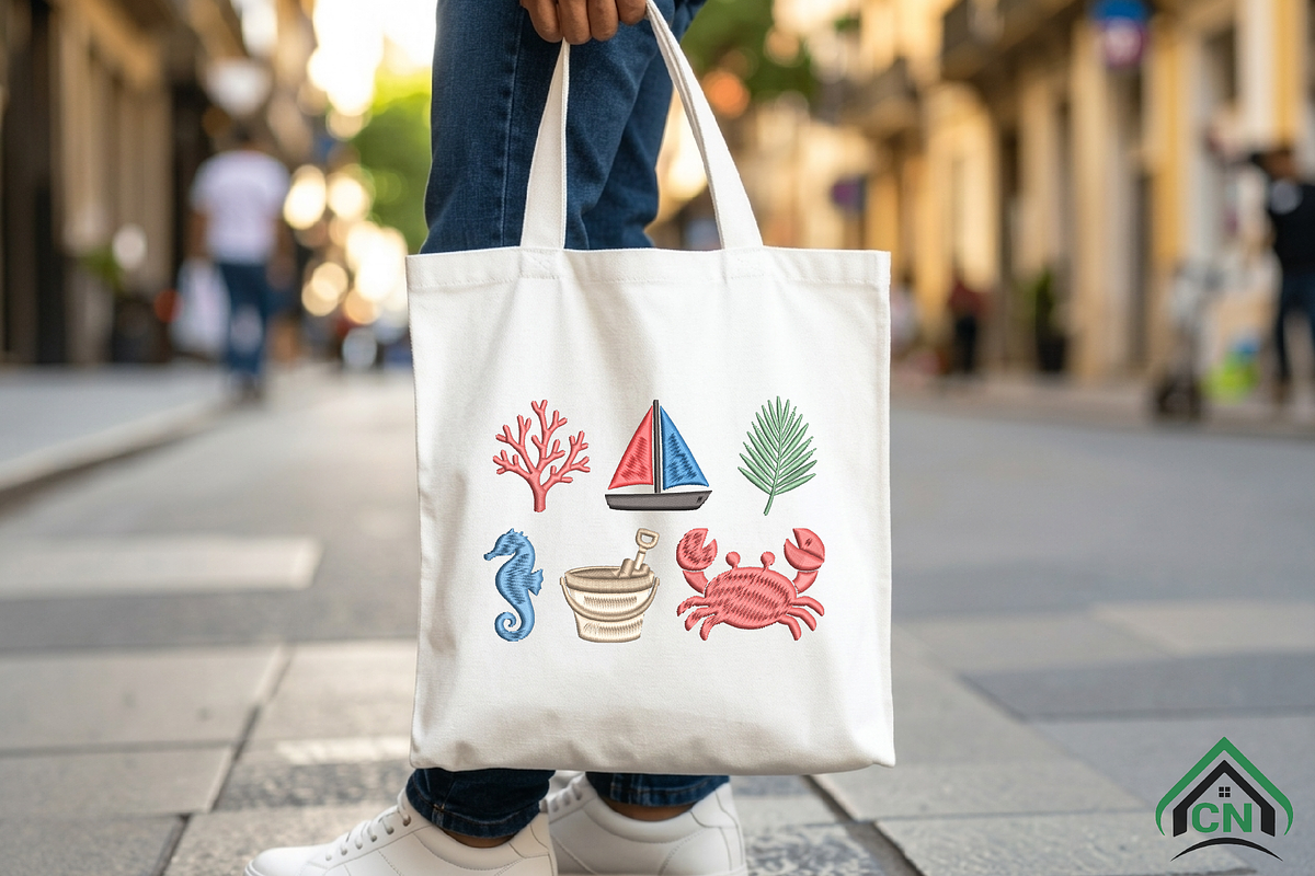 Mini Coastal Embroidery Design, an Illustration by Craft Nest (Photo 5 of 6)