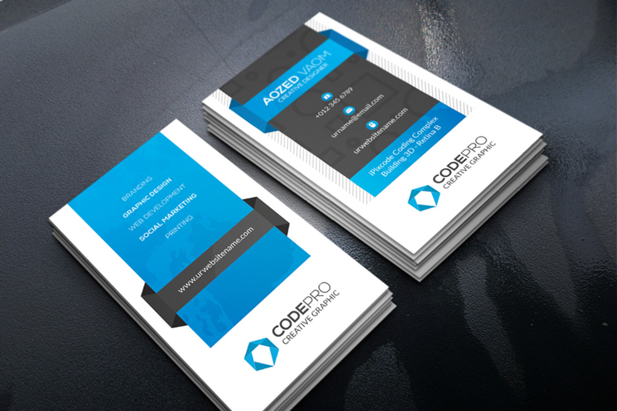 Corporate Business Card, a Business Card Template by xnorpix (Photo 2 of 2)