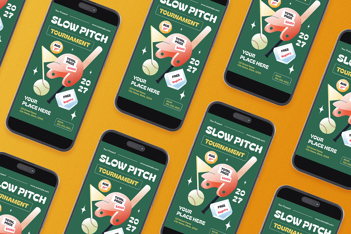 Slow Pitch Tournament Flyer Set, a Flyer Template by Aiyari Graphic (Photo 2 of 3)