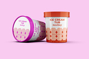 Ice Cream & Food Tub Mockup Set, a Cups & Container Mockup by Illusiongraphic (Thumbnail 4 of 18)