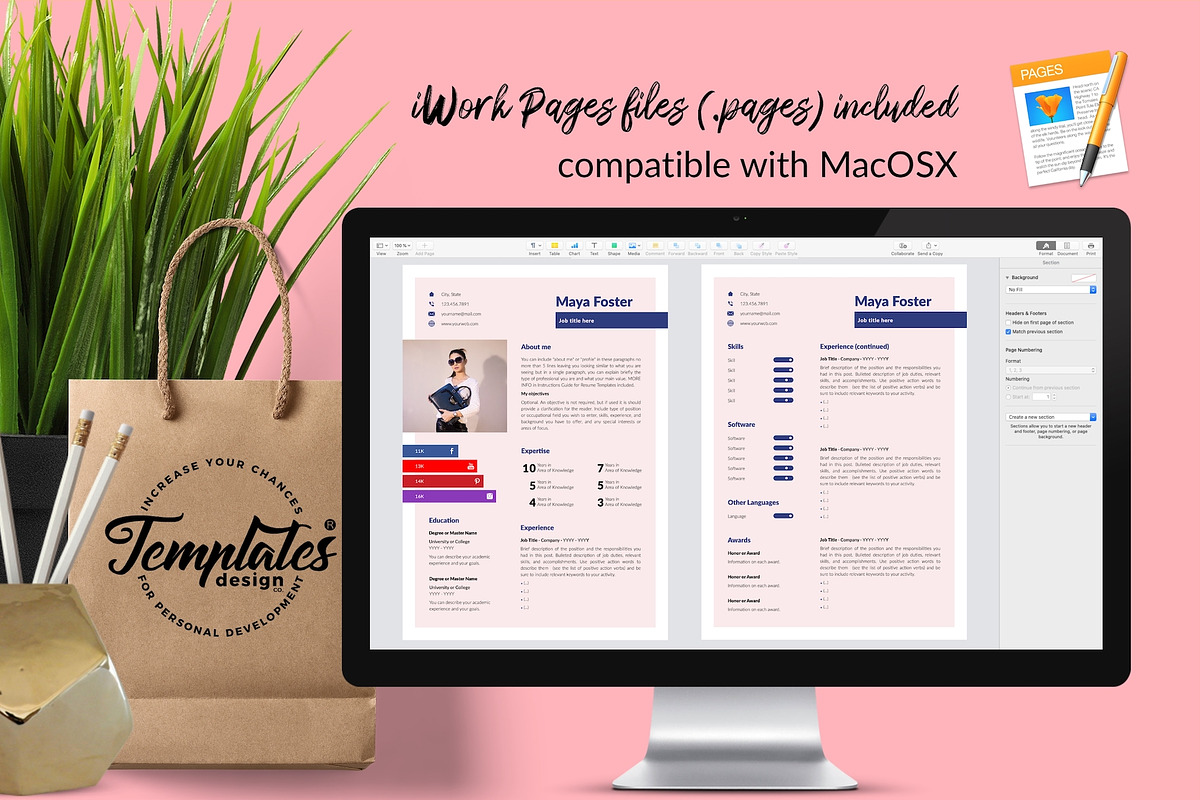 Modern CV Template / Resume - Maya, a Resume Template by Templates Design Co. (Photo 10 of 17)