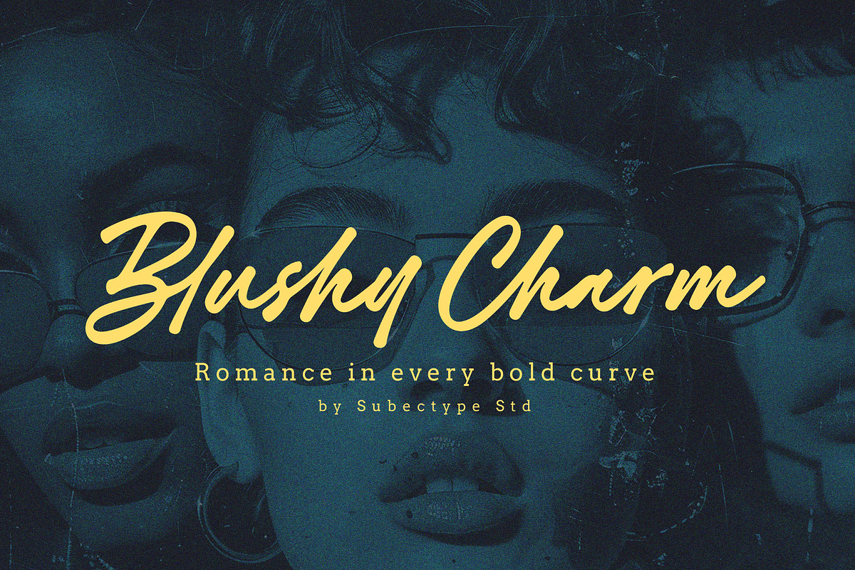 Blushy Charm - Bold Script Font, a Font by Subectype Studio (Photo 1 of 14)