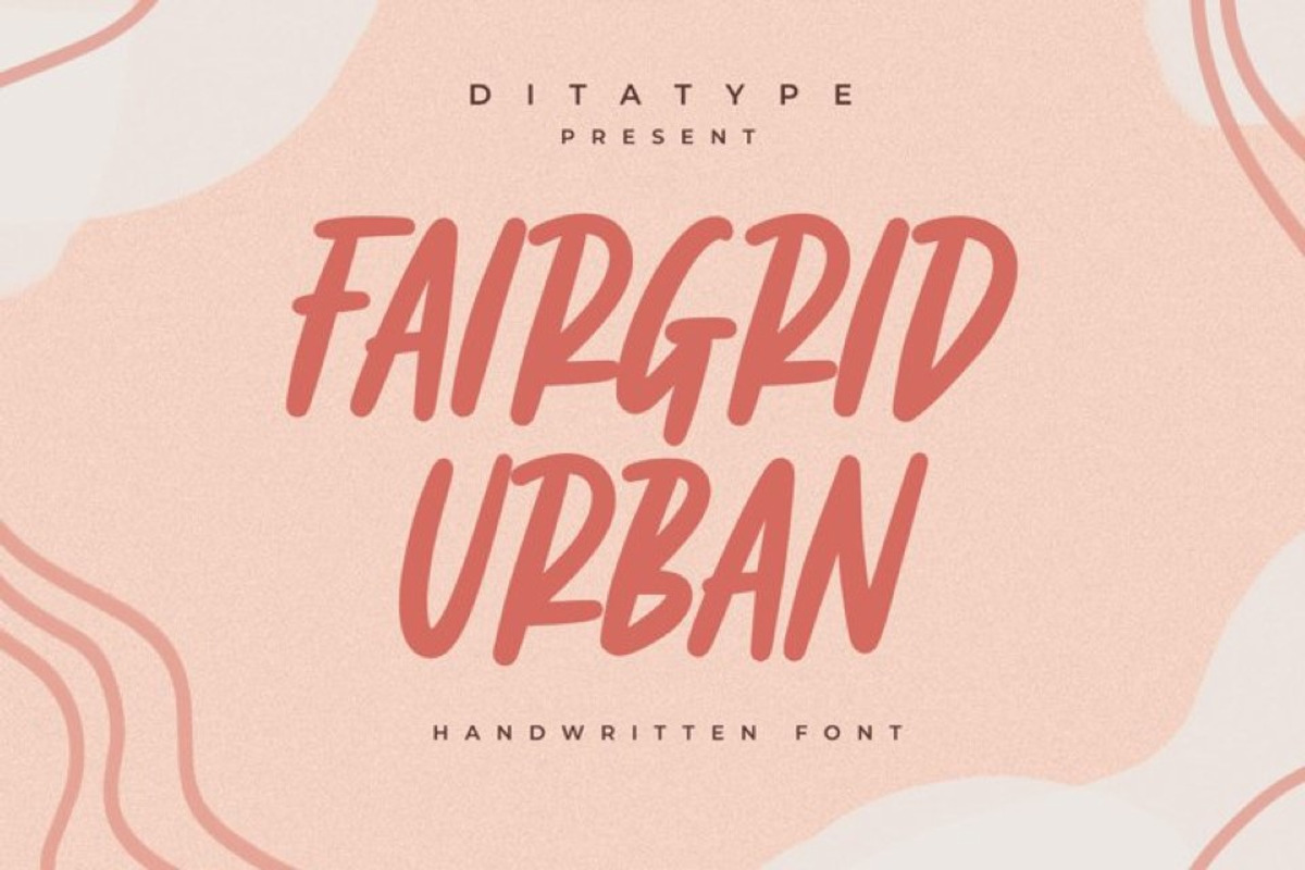 Fairgrid Urban, a Script Font by Ditatype (Photo 1 of 6)