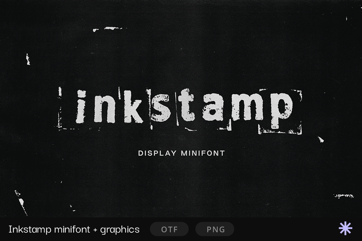 Inkstamp Display Font, a Sans Serif Font by GRPXSTORE (Photo 1 of 4)