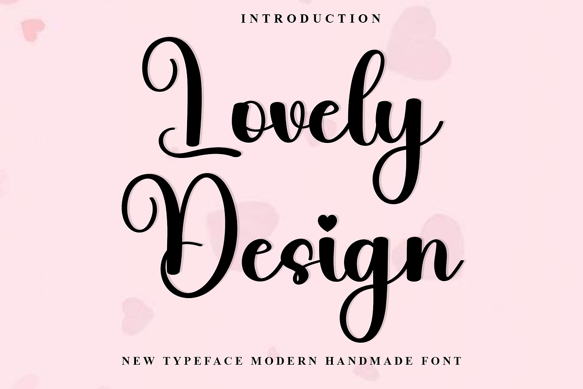 Lovely Design, a Handwritten Font by InermediaSTUDIO (Photo 1 of 8)
