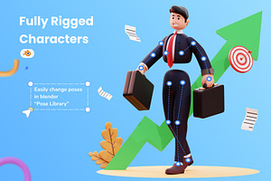 3D Character Businessman