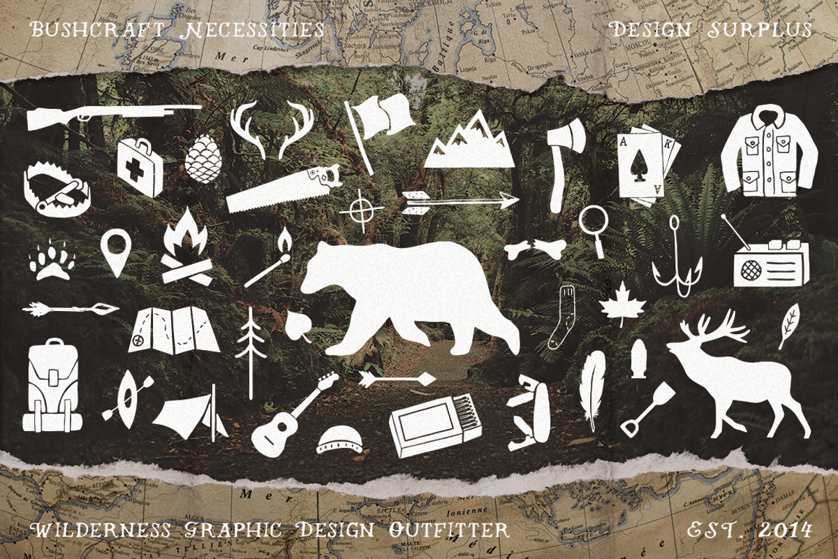 Bushcraft Necessities, 100+ Icons preview 2