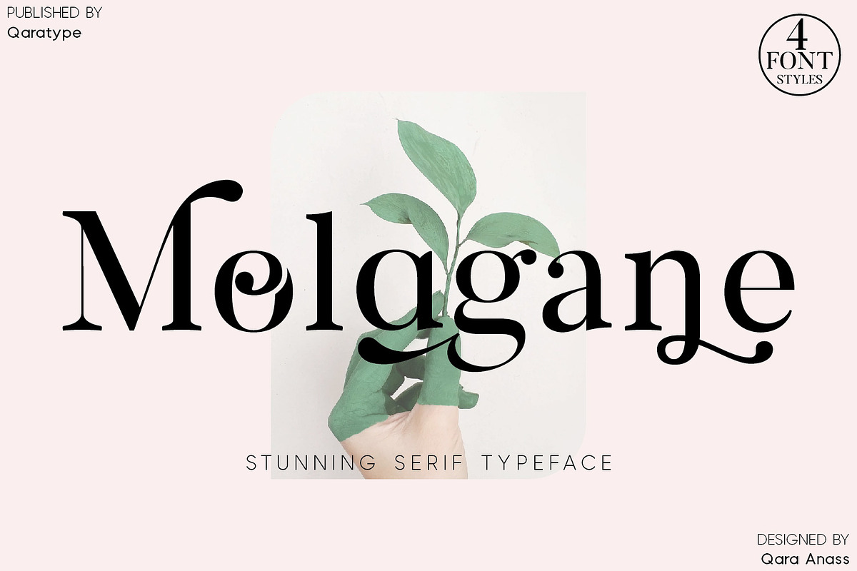Molagane | Fancy Serif Typeface, a Serif Font by Qaratype (Photo 1 of 26)