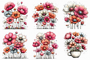 Whimsical Flowers Spring Clipart, an Illustration by Libby Wishes (Thumbnail 3 of 8)