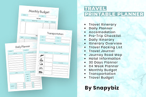 Travel Printable Tracker